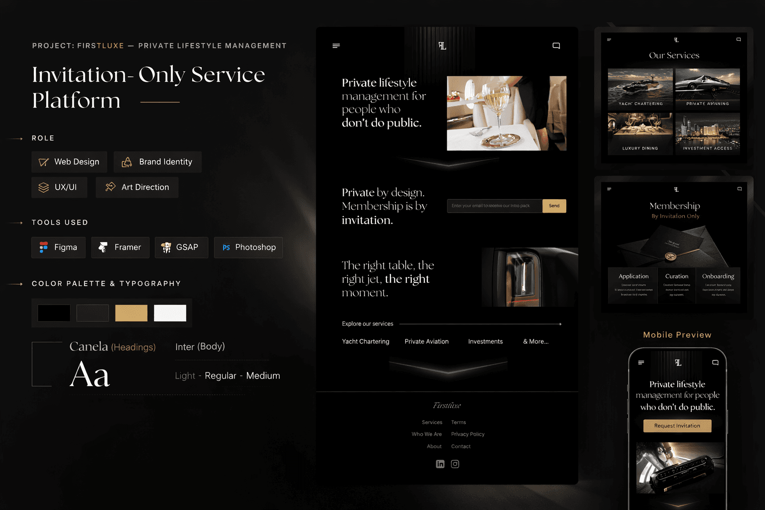 FirstLuxe: Private Lifestyle Management Website